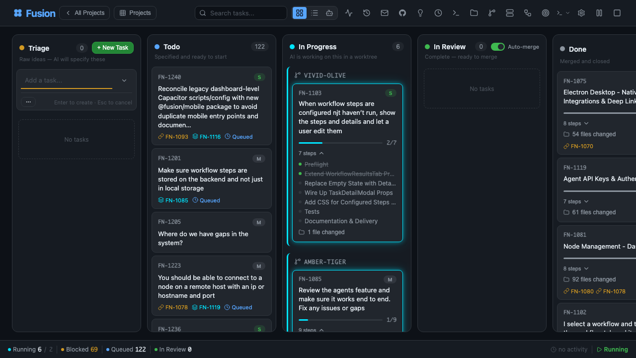 Fusion Dashboard Overview